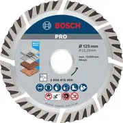 Dimanta grieš. disks  Universal 125X22.23 mm, Mazām leņķa slīpmašīnām Pro Multi Material Griezējdisks, 2608615059, Bosch 2608615059