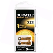 Duracell Hearing 312 A312 Blistera iepakojumā 6Gb. A312B6