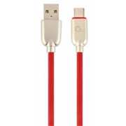Gembird Usb Male - Type C Premium rubber 2M Red Cc-Usb2R-Amcm-2M-R