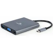 Gembird Usb Type-C 6-In-1 multi-port Adapter  Card Reader Space Grey A-Cm-Combo6-01