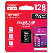 Goodram microSDXC class 10 Uhs I 128Gb Atmiņas Karte  Adapteris M1Aa-1280R12