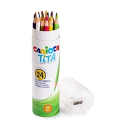 Krāsainie zīmuļi Carioca Tita  asināmais, Papertube, 124Gab 200-13634