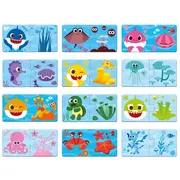 Mazuļu rotaļlietas Duo Puzle Baby Shark Savieno krāsas  Etc200586