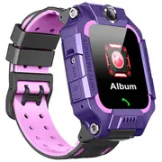 Riff Q19 viedais bērnu pulkstenis 360 ar Gps / 1,44Quot skārienekrāns 400Mah Purple Rf-Q19-Pu
