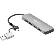 Sandberg 136-63 Usb-C/A to 4Xusb 3.0 Hub