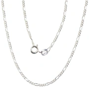 Sudraba ķēdīte Figaro 1,8 mm , dimantu apstrādājums 2400052, Sudrabs 925. Izmērs 55. Svars 3.4
