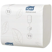 Tualetes papīrs Tork Advanced T3, 2 sl., 252 lapiņas, 19 x 11 cm, baltā krāsā 400-09751