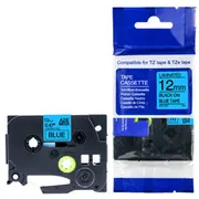 Tz2-531 uzlīmju lente melns uz zila 12Mm Analogs tze531