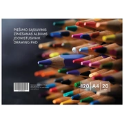Zīmēšanas albums, 20 loksnes, A4, 120 gsm, vāks 130 gsm 100-10425