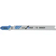 5 figūrzāģa asmeņi T 118 A, Figūrzāģiem Figūrzāģa Asmens A Basic For Metal, 2608631013, Bosch 2608631013