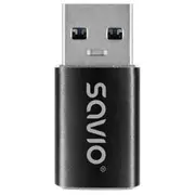 Adapteris Savio Ak-81 Usb-A to Usb-C Black