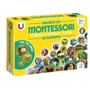 Attīstošā magnētiskā puzle Montessori Magnētiskais komplekts Dzīvnieku ģimenes ferma  Etc200271