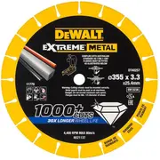 Dimanta griezējdisks, segmentu, Metal 355X3,3X25,4Mm, Dt40257-Qz Dewalt