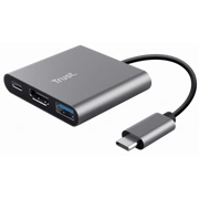 Dokstacija Trust Dalyx 3-In-1 Multiport Usb-C Grey 23772