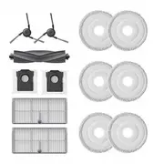 Dreame Rak49 aksesuāru komplekts robot-putekļsūcējam X40 Ultra/L40 Ultra/X40 Ultra complete 1 galvenais birste 2 sānu birstes filtri putekļu maisiņi 6 lupatiņas Balts/Oranžs Rak49-X40