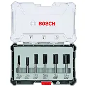 Frēžu komplekts Straight taisnvirziena apstrādei 6 gab. 8 mm kāts 2607017466 Bosch