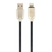 Gembird Usb Male - Lightning Premium rubber 2M Black Cc-Usb2R-Amlm-2M