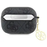 Guess 4G Script Pc/Pu Charm Case Aizsargapvalks priekš Airpods Pro 2 / melns Guap2G4Gsmk