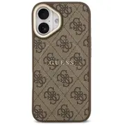 Guess Pu Leather 4G Gold Frame Magsafe Case Aizsargapvalks priekš Apple iPhone 17 Guhmp17Sp4Msegcw