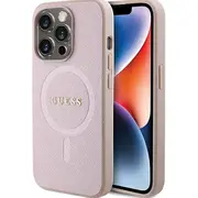 Guess Pu Saffiano Magsafe Case Aizsargapvalks Priekš Apple iPhone 15 Pro Guhmp15Lpsahmcp