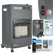 Iekštelpu gāzes sildītājs 4.2 kW, Geko, G80436, ar reduktoru un šļūteni G80436