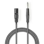 Kabelis Nedis Xlr M - 6.35Mm 1.5M Coth15100Gy15