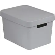 Kaste ar vāku Infinity Recycled 17L 36X27X22Cm pelēka 0804743099