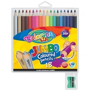Krāsainie zīmuļi Colorino Kids Jumbo 18 krāsas, apaļi, komplektā asināmais 200-08892