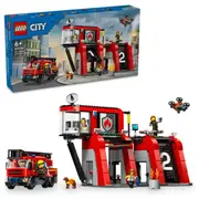 Lego City 60414 Fire Station with Truck Konstruktors