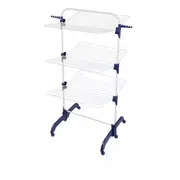 Leifheit Comfort Tower 420 brīvi stāvošs vertikāls veļas žāvētājs 42 m žāvēšanas virsma 76,570145 cm 6 riteņi salokāms melni-balts 1081529