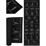 Riff Pvc Fitnesa / jogas paklājiņš ar vingrinājumu plānu 173X61Cm Black Rf-Fit-Matt