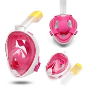 Snorkelēšanas sejas maska Niršanas S/M L/Xl rozā M2068G