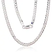 Sudraba ķēdīte Kartjē 4 mm , dimantu apstrādājums 2400140, Sudrabs 925. Izmērs 70. Svars 15.6