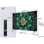 Tcl televizors 55Q6C 55 4K Ultra Hd, Qd-Mini Led, Ppi 4100, Dvb-C/S2/T2, Wi-Fi, Ethernet Lan, Bluetooth, Smart Tv