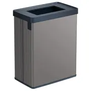 Atkritumu tvertne taisnstūrveida metalizēta Verto Recycle 54L pērļu pelēkā krāsā 0800395Y83
