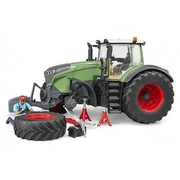 Bruder Traktors Fendt Vario 1050 ar mehāniķi un darbnīcu aprīkojumu 04041 4001702040413