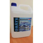 Destilēts, dejonizēts ūdens 5L 7.0 µS Grāts. 6 gb. Du5L-6Gb.