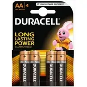 Duracell Aa Mn1500 Alkaline Lr6 1.5V Baterijas 4Gab. Mn1500/4