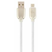 Gembird Usb Male - Micro Premium rubber 2M White Cc-Usb2R-Ammbm-2M-W