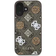 Guess Pu 4G Peony Magsafe Case Aizsargapvalks priekš iPhone 16 / brūns Guhmp16Sp4Pwpw