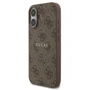 Guess Pu Leather 4G Colored Ring Magsafe Case Aizsargapvalks priekš iPhone 17 / brūns Guhmp17Sg4Gfrw