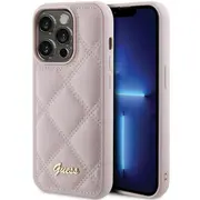 Guess Quilted Metal Logo Case Aizsargapvalks Priekš Apple iPhone 15 Pro Guhcp15Lpsqsqsp