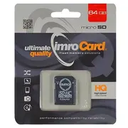 Imro Atmiņas Karte microSDXC 64Gb / cl. 10 Uhs-I  Adapteris 10/64G Adp