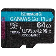 Kingston Canvas Go Plus Microsdxc Atmiņas karte 64Gb Sdcg4/64Gbsp