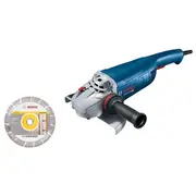 Leņķa slīpmašīna ar rokturi, 2200 W, mīkstais starts, aizsardzība pret atkārtotu ieslēgšanos, 06018C1301, Bosch 06018C1301