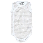Lodger Romper Sprinkle kokvilnas bodijs bez piedurknēm, Ivory, 62 cm Rf 06962