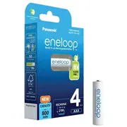 Panasonic Eneloop Baterijas Aaa 800Mah uzlādējamas 4Gab. Bk-4Mcde/4Be
