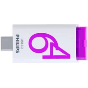 Philips Usb-C 3.2 Gen 1 Flash Drive Click Magic Purple 64Gb Fm64Fd175B/00