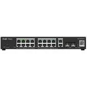 Ruijie Reyee Rg-Es220Gs-P 16-Portu Gigabit Poe Tīkla Slēdzis ar 2-Portu un 1G Sfp 270W Mākoņa Pārvaldību Melns