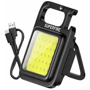 Superfire Mx16 lukturis 600Lm akumulators 500Mah Usb-C 4 režīmi Melns